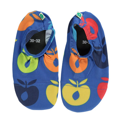 [Smafolk] Bathing Shoes For Children With Retro Apples - Blue Lolite