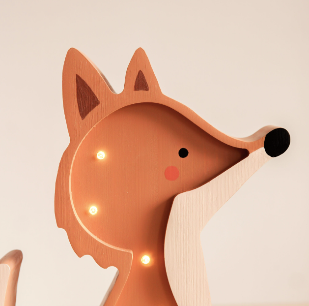 Wooden fox lamp - .de